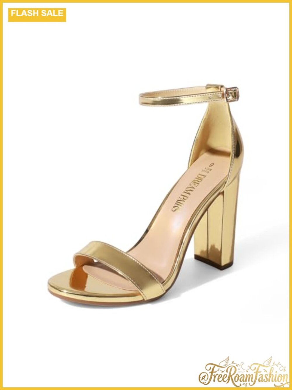 Women's Hi-Chunk High Heel Pump Sandals Faux Leather Ankle Strap